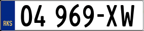 Trailer License Plate